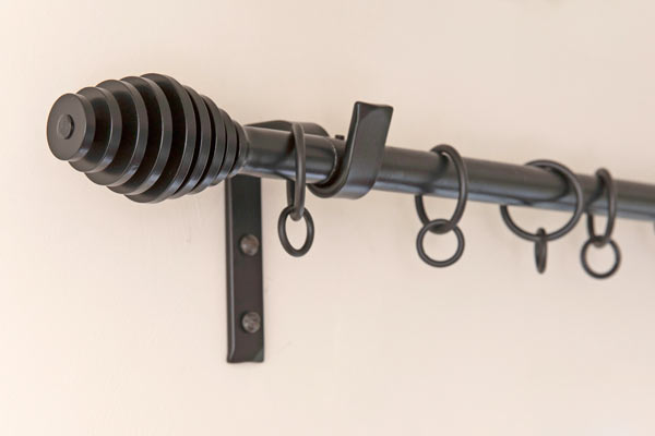 Honey Dipper finial in matt black